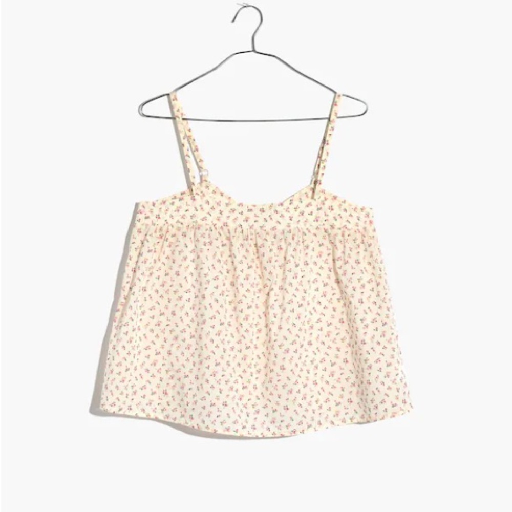 Madewell Cream Floral Camisole